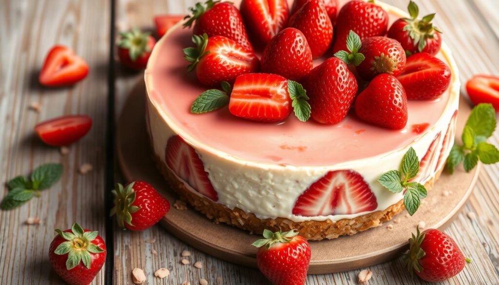 strawberry crunch cheesecake